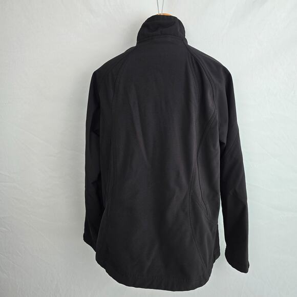 Double Diamond Jacket Women's L Black Full Zip Up Fleece Lined Soft Shell - Picture 3 of 16